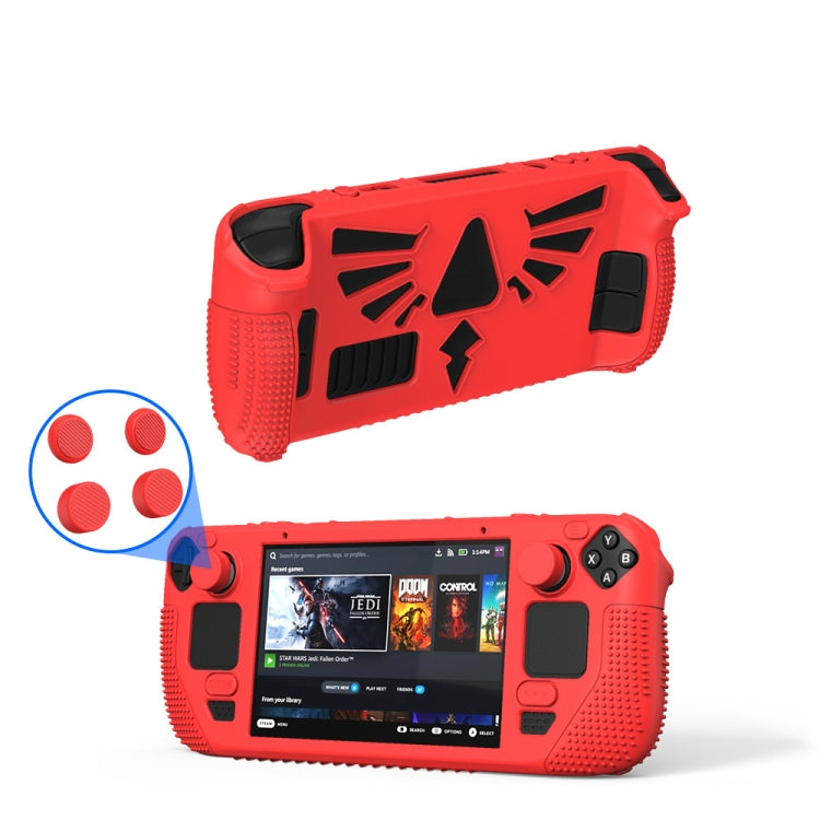 For Steam Deck V V4-1 Silicone Non-slip Protective Case for Pocket Consoles with Holder Function, V4-1(Red), V4-1(Green), V4-1(Blue), V4-1Black)