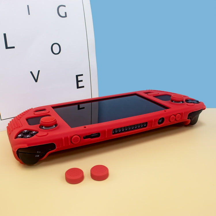 For Steam Deck V V4-1 Silicone Non-slip Protective Case for Pocket Consoles with Holder Function, V4-1(Red), V4-1(Green), V4-1(Blue), V4-1Black)