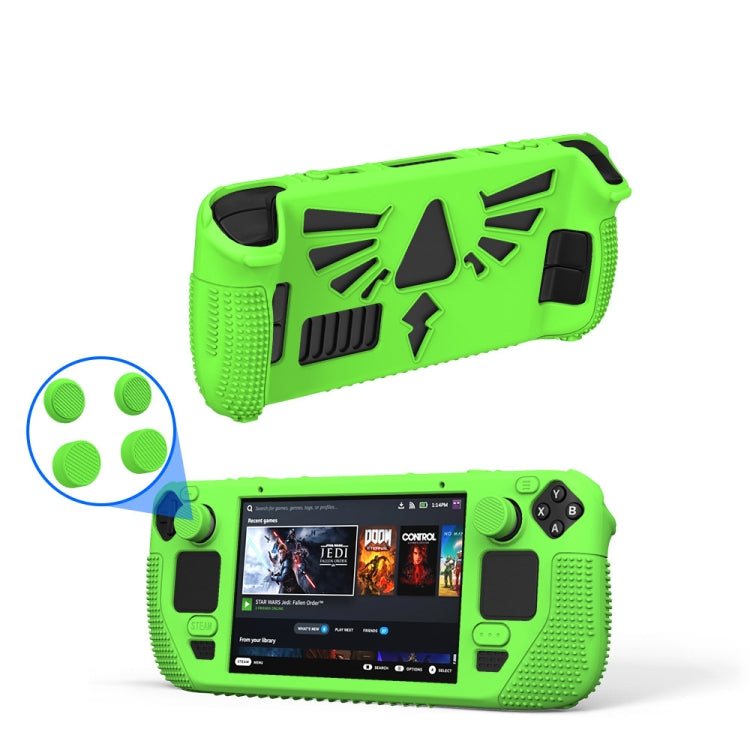 For Steam Deck V V4-1 Silicone Non-slip Protective Case for Pocket Consoles with Holder Function, V4-1(Red), V4-1(Green), V4-1(Blue), V4-1Black)