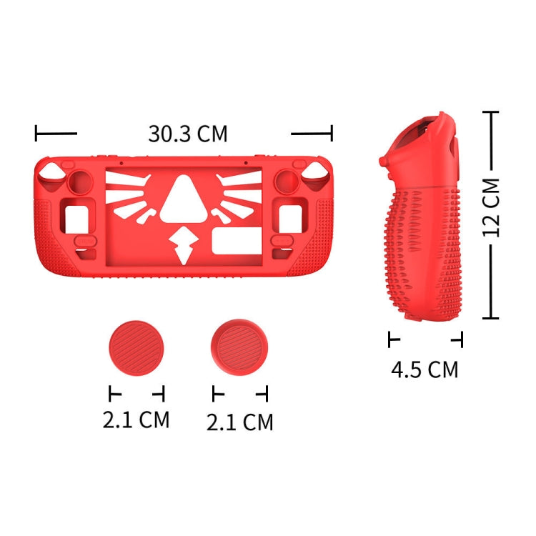 For Steam Deck V V4-1 Silicone Non-slip Protective Case for Pocket Consoles with Holder Function, V4-1(Red), V4-1(Green), V4-1(Blue), V4-1Black)