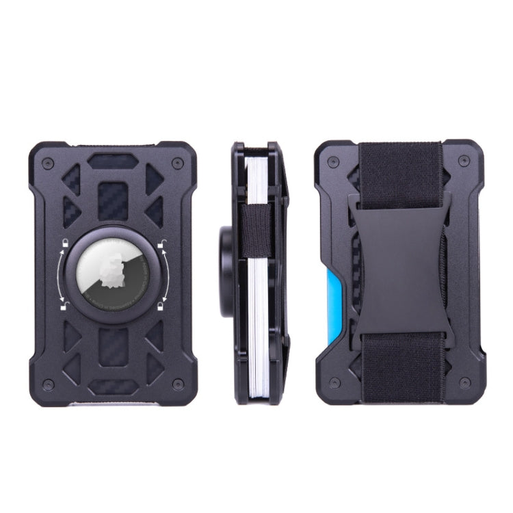 For AirTag 2nd Gen / AirTag 1st Gen Card Holder Metal Anti-Theft RFID Wallet, ak-4 B Blue, ak-4 B Gray, ak-4 A Black, ak-4 A Blue, ak-4 A  Silver, ak-4 A  Gray, ak-4 B  Black, ak-4 B Silver