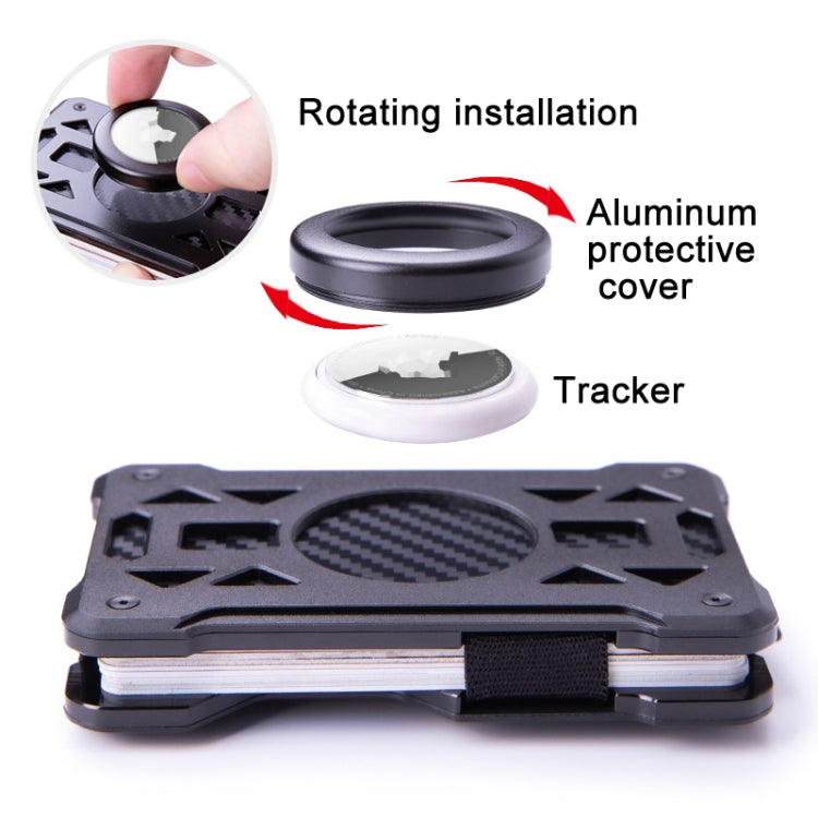 For AirTag 2nd Gen / AirTag 1st Gen Card Holder Metal Anti-Theft RFID Wallet, ak-4 B Blue, ak-4 B Gray, ak-4 A Black, ak-4 A Blue, ak-4 A  Silver, ak-4 A  Gray, ak-4 B  Black, ak-4 B Silver