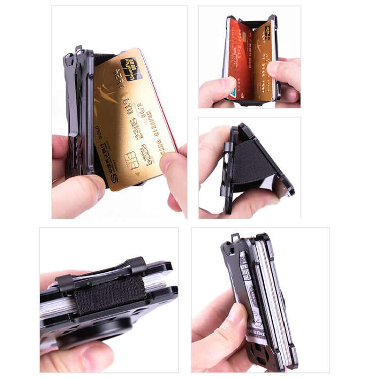 For AirTag 2nd Gen / AirTag 1st Gen Card Holder Metal Anti-Theft RFID Wallet, ak-4 B Blue, ak-4 B Gray, ak-4 A Black, ak-4 A Blue, ak-4 A  Silver, ak-4 A  Gray, ak-4 B  Black, ak-4 B Silver