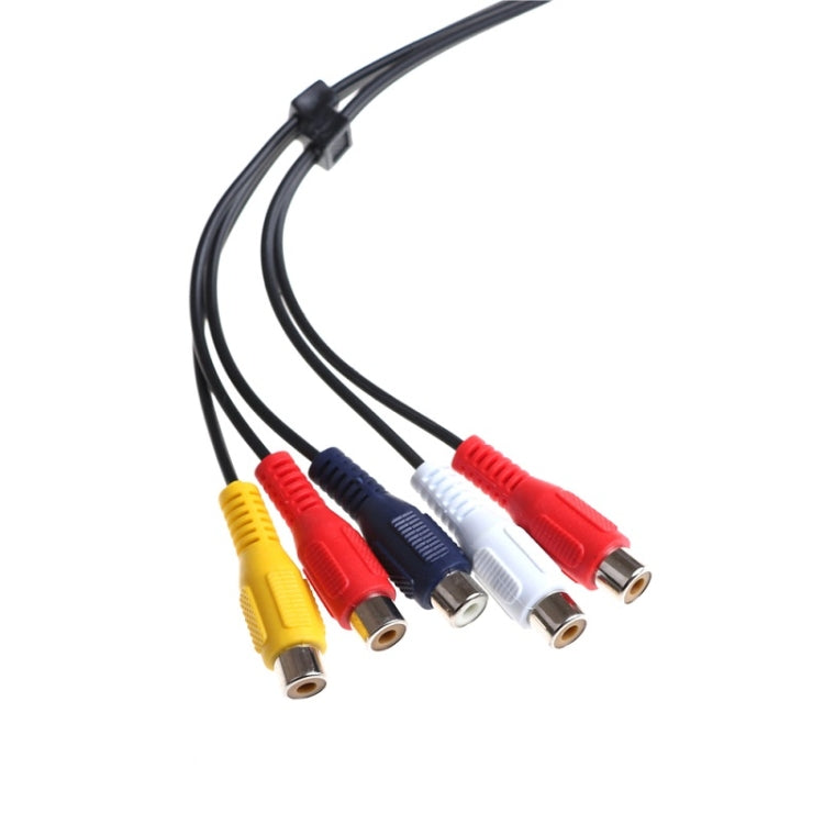 for Samsung 3.5+2.5 to 5RCA Double-head LCD TV AV Cable Component Signal Cable, 20cm 3.5+2.5 to 5RCA
