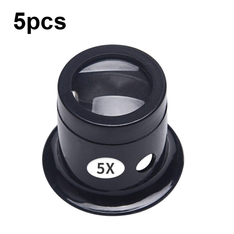5pcs Eyepiece Magnifier Glass Lens Eyepiece Type Repair Magnifier, Times:, 5pcs 3X, 5pcs 5X, 5pcs 10X, 5pcs 15X, 5pcs 20X