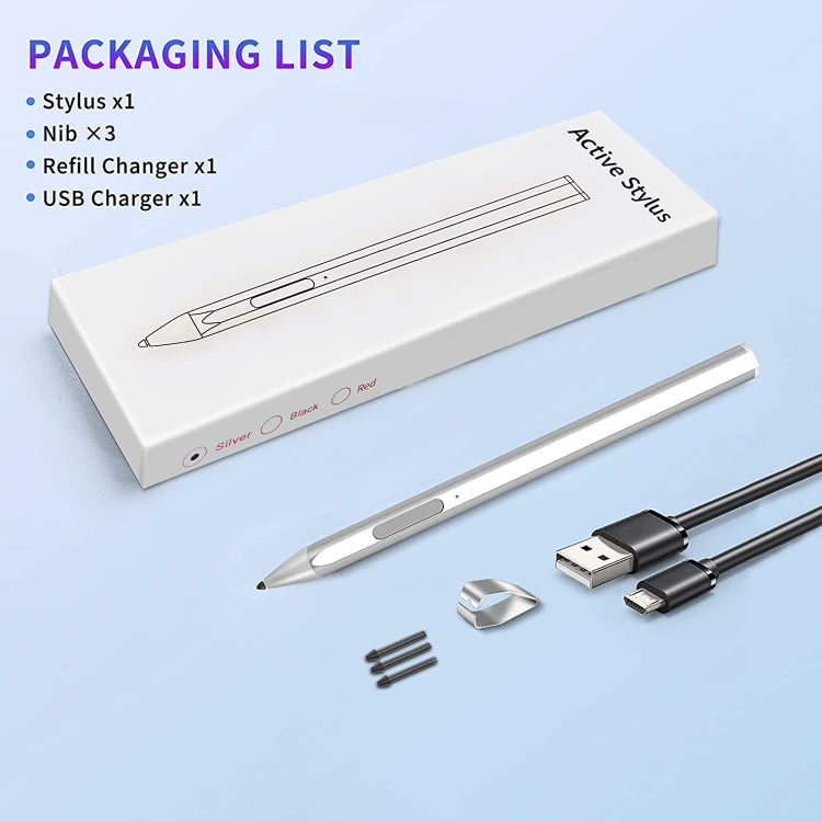 For Microsoft Surface Pro7/6/5/4 PROX Go Book Touch Pen, For Microsoft Surface Black, For Microsoft Surface Silver, For Microsoft Surface Red