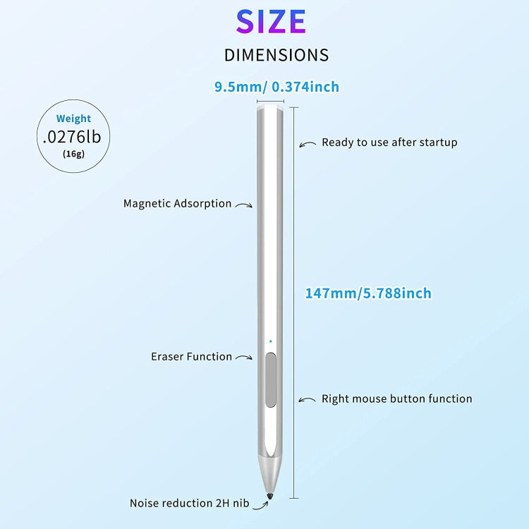 For Microsoft Surface Pro7/6/5/4 PROX Go Book Touch Pen, For Microsoft Surface Black, For Microsoft Surface Silver, For Microsoft Surface Red