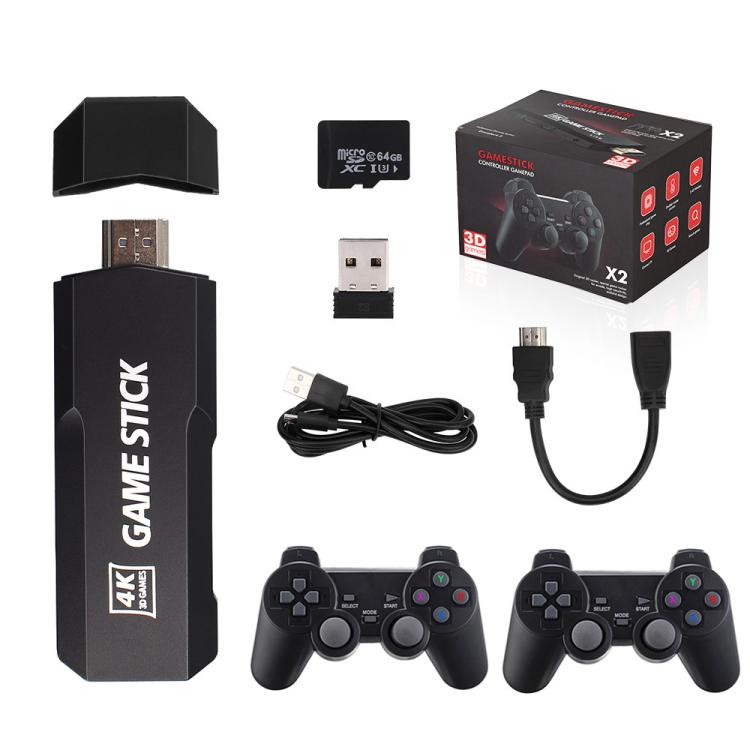 GD10 2.4G Wireless 4K HD TV Game Console PSP Game Box, 32G Built-in 15,000 Games, 64G Built-in 30,000 Games, 128G Built-in 40,000 Games