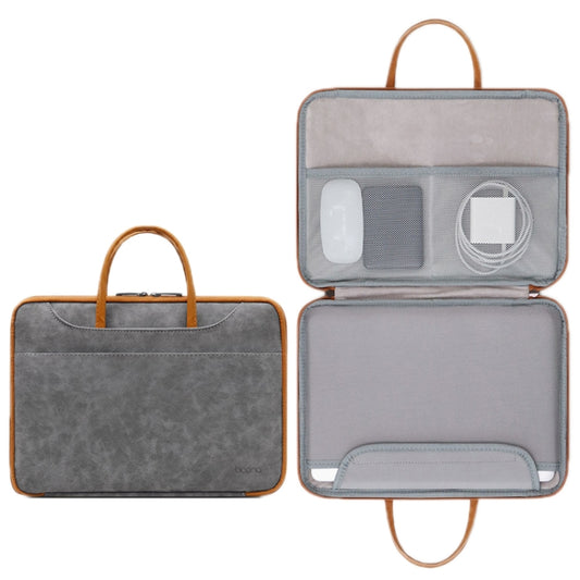 Baona Leather Fully Open Portable Waterproof Computer Bag, 13/13.3 inches, 14 inches, 15/15.6/16 inches