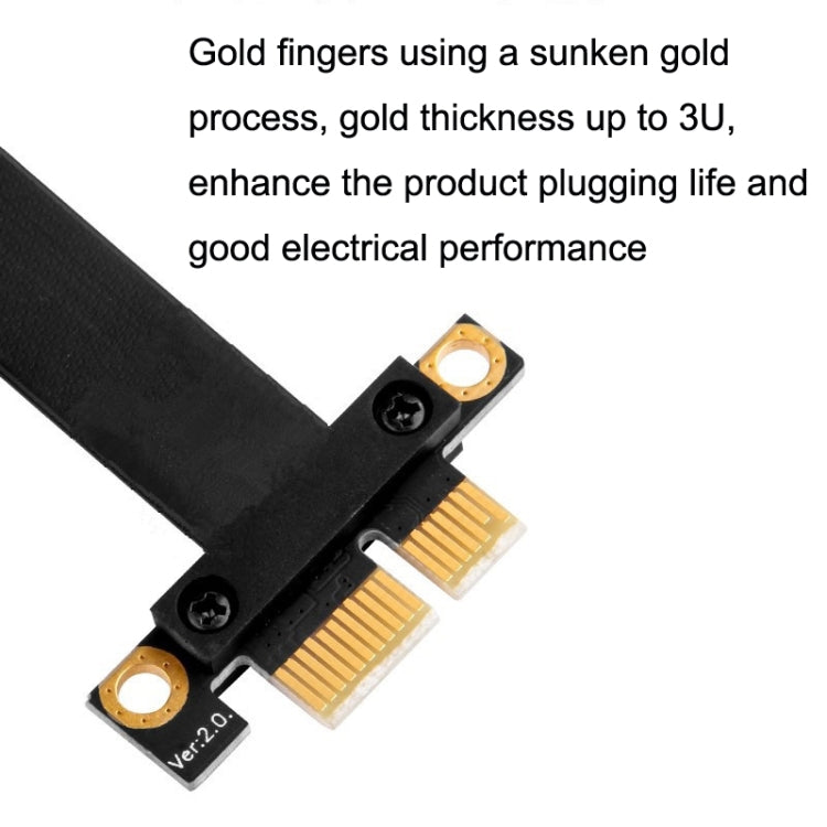 PCI-E 3.0 1X To 1X 90 Degrees Reverse Graphics Card / Wireless Network Card / Conversion Card Extension Cable, 1X To 1X Length: 5cm