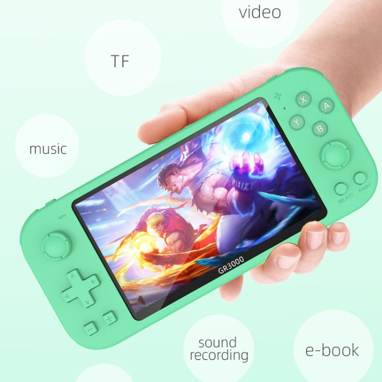 RG3000 Handheld Game Console Support Double Handle Mini Game Console, RG3000 Purple, RG3000 Green, RG3000 Yellow, RG3000 Pink, RG3000 Gray