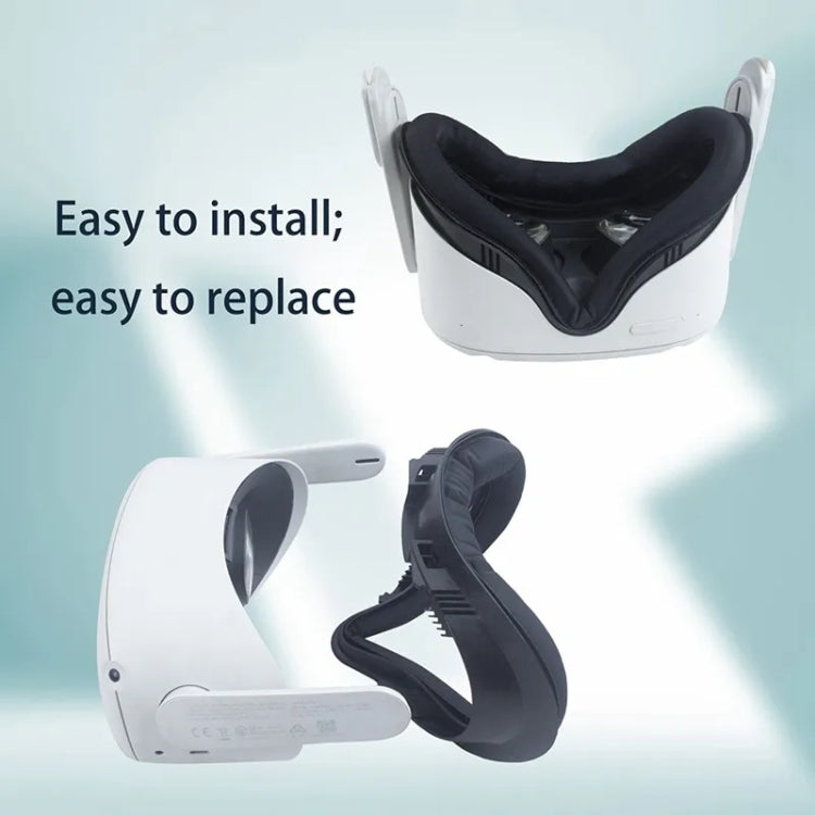 For Meta Quest 2 VR Headset Anti-sweat Eye Mask VR Facial Interface Bracket Cover, Anti-sweat Eye Mask (Black)