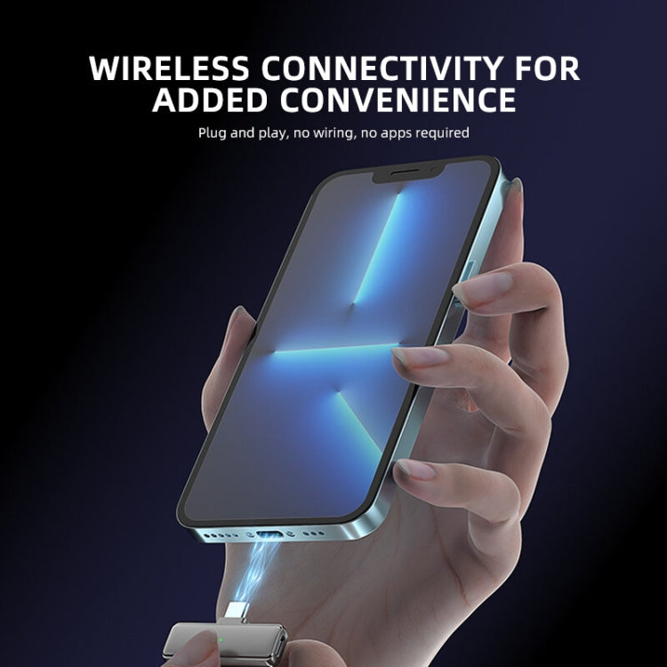 Digital Display Wireless Lavalier Microphone With Charging Compartment,Spec:, S16-S One To Two Black 8 Pin Interface, S16-S One To Two Black USB-C/Type-C Interface