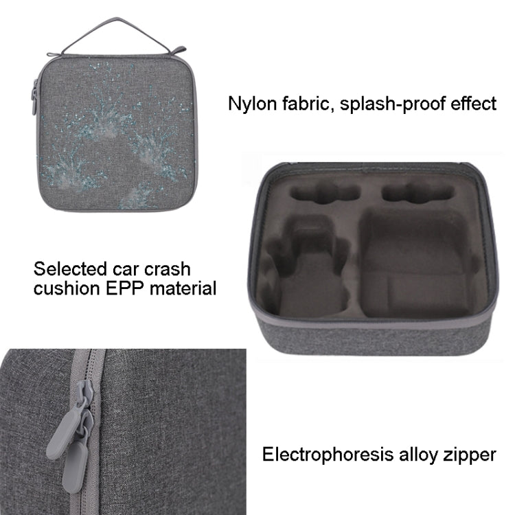 For DJI Mavic Mini 2 Dual Battery Storage Bag Handheld Protective Case, Light Grey