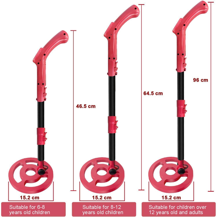 Goint MD3006 Metal Detector Outdoor Treasure Hunter Toys Children Science Detector, MD3006 (Red), MD3006 (Light Green)