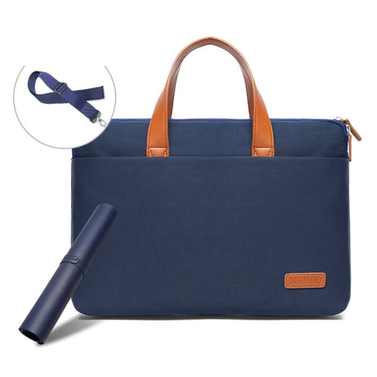 For MacBook 13.3-14 Inches MAHOO 10188 Ultra-Thin Hand Computer Bag Messenger Laptop Bag, Khaki, Dark Blue, Gray, Gray+Gray PU Power Bag, Dark Blue+Black PU Power Bag, Khaki+Gray PU Power Bag, Gray+Gray Mouse Pad, Dark Blue+Black Mouse Pad             ...
