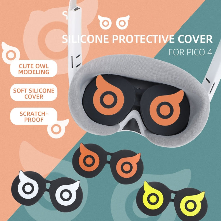 Hifylux PC-ZF23 For PICO 4 Owl Lens Protector Dust Scratch VR Glasses Silicone Case, PC-ZF23 Orange, PC-ZF23 Yellow, PC-ZF23 White