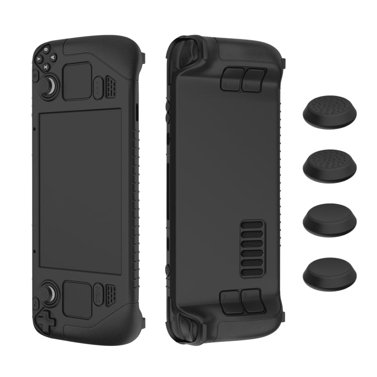 For Steam Deck Game Controller Soft Silicone Protective Cover Case With 4pcs Key Cap, SD001 (Luminous Blue), SD001 (Luminous Green), SD001 (Black), SD001 (Red)