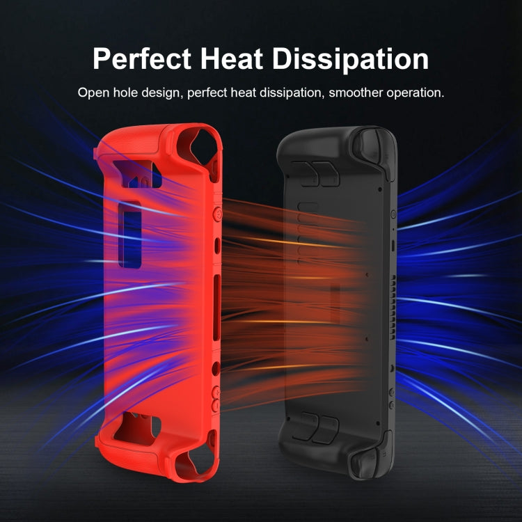For Steam Deck Game Controller Soft Silicone Protective Cover Case With 4pcs Key Cap, SD001 (Luminous Blue), SD001 (Luminous Green), SD001 (Black), SD001 (Red)
