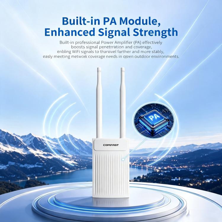 COMFAST CF-EW61 Outdoor Wireless AP 300Mbps 2.4GHz WiFi Access Point With Dual 5dBi External Antennas, EU Plug, US Plug, UK Plug, AU Plug