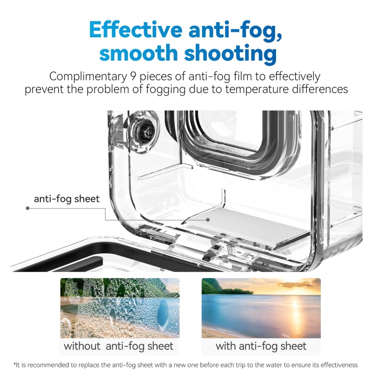 For GoPro Hero11 Black / HERO10 Black / HERO9 Black TELESIN Waterproof Case Full Scene Anti-Fog Underwater Diving Housing, For GoPro Hero11 Black / HERO10 Black / HERO9 Black