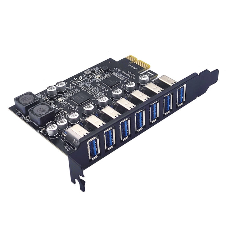 PCE7USB-R05  PCI-E To USB 3.2 GEN1 7-Port 19PIN Expansion Card Super Speed 5Gbps, PCE7USB-R05
