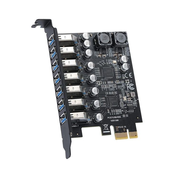 PCE7USB-R05  PCI-E To USB 3.2 GEN1 7-Port 19PIN Expansion Card Super Speed 5Gbps, PCE7USB-R05