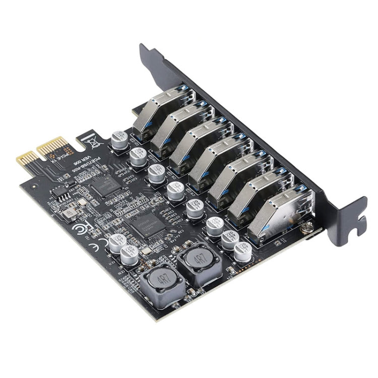 PCE7USB-R05  PCI-E To USB 3.2 GEN1 7-Port 19PIN Expansion Card Super Speed 5Gbps, PCE7USB-R05