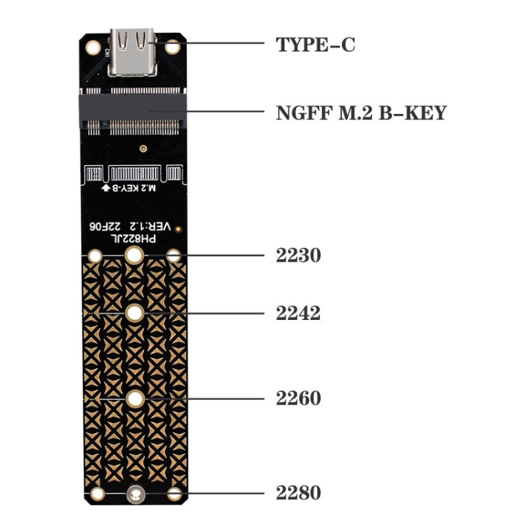 NGFF M.2 Bkey SATA Hard Disk SSD To USB3.1 Type-C / USB-C Expansion Card Conversion Board, SSD To USB3.1