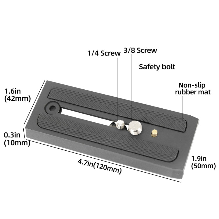 Quick Release Plate for Manfrotto 501 502 504HDV Benro S4 S6 S7 S8, BEXIN  501-L120A, BEXIN  501-L120, BEXIN 501-L90A, BEXIN  501-L90