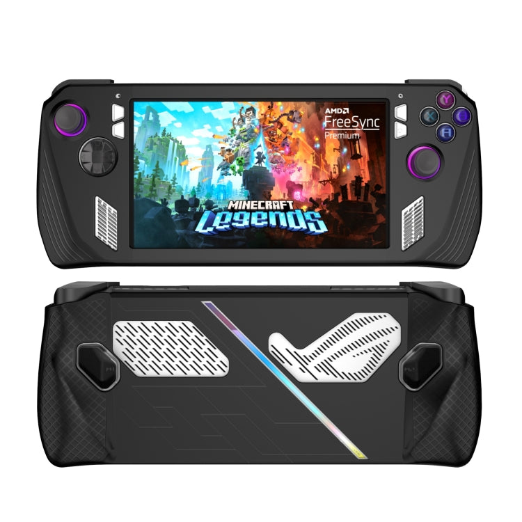For ASUS ROG Ally Game Console Silicone Protective Cover Spray Oil Case, Silicone Cover Black