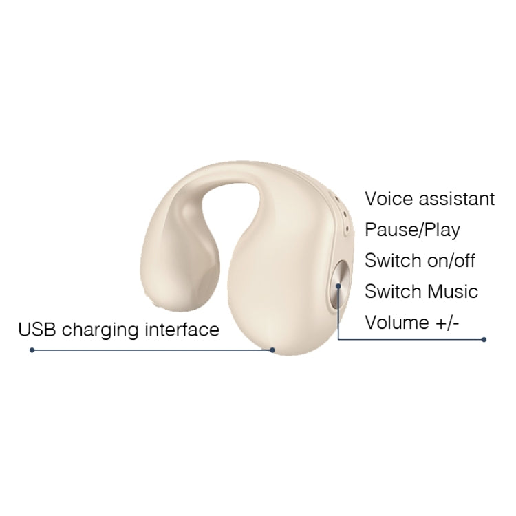 Dual Ear Bone Conduction Wireless Bluetooth Earphones Ear Clip Wear Mini Sport, Dual Ear (Pink), Dual Ear (Blue), Dual Ear (White), Dual Ear (Skin Color), Dual Ear (Black)