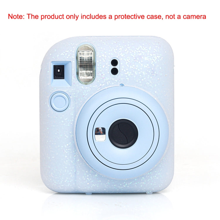 For Fujifilm Instax Mini 12 Soft Shell Camera Bag Storage Silicone Case, Glitter Pink