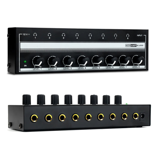 8-Channel Monitoring Multi-Channel Headphone Amplifier For Recording Studio, US Plug, HA800