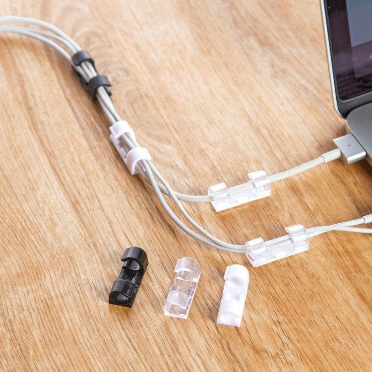20pcs /Set Medium Self-Adhesive Cable Organizer Clip Network Cord Fixed Storage Clamp