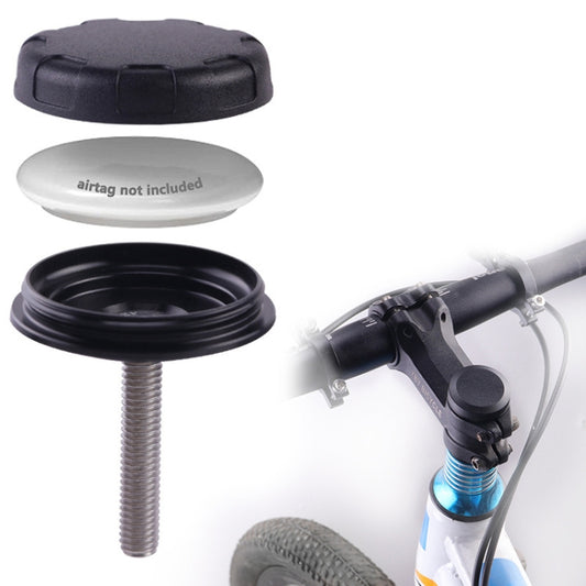 For AirTag 2nd Gen / AirTag 1st Gen Tracker Case Bicycle Hidden Headset Mount Anti-Theft Bike Locator Bracket Holder, Round, Beer Cover