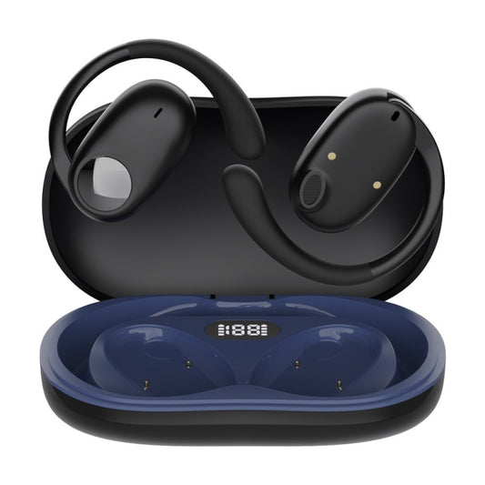 JS911 OWS Ear-mounted Dual-mic Call Noise Reduction LED Digital Display Bluetooth Earphones