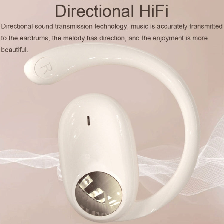 JS911 OWS Ear-mounted Dual-mic Call Noise Reduction LED Digital Display Bluetooth Earphones