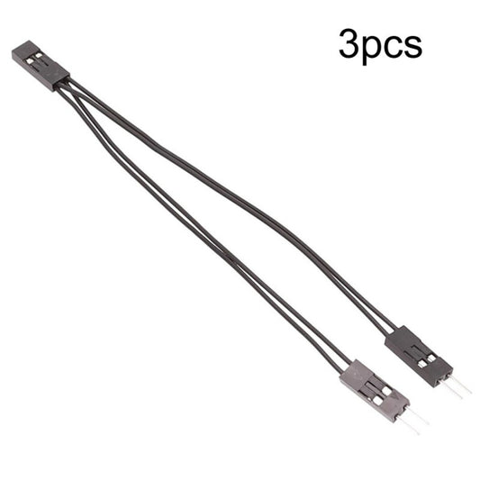 3pcs DuPont Terminal Wire DuPont 2.54 Connection Cable 2Pin 1 To 2 Wire One Female To Two Males, 10cm