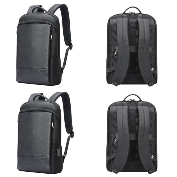 Bopai First-Layer Cowhide Business Commuter Waterproof And Lightweight Laptop Backpack, 61-122721