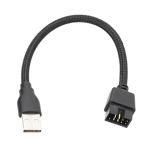 USB-A Male To 9Pin Motherboard Built-In RGB Data To External U Port Adapter Cable, USB-A Male To 9Pin