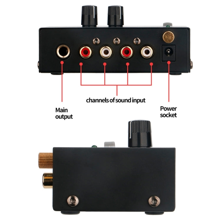 Vinyl Record Player Preamplifier, EU Plug, PP500 EU Plug