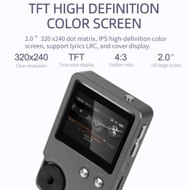 HIFI Lossless DSD256 Music Player Sports MP3, Without TF Card, With 64GB TF Card, With 128GB TF Card