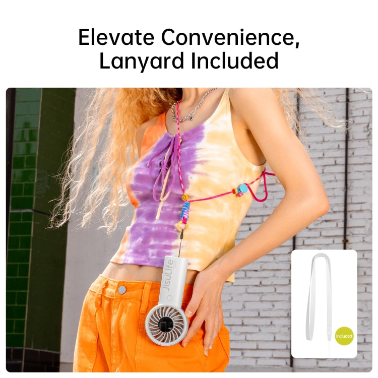 JisuLife Life4 Handheld Portable Small Rechargeable Fan, 3600mAh Gray, 3600mAh Black, 3600mAh Pink, 5000mAh Gray, 5000mAh Black, 5000mAh Pink