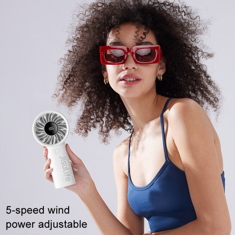 JisuLife Life4 Handheld Portable Small Rechargeable Fan, 3600mAh Gray, 3600mAh Black, 3600mAh Pink, 5000mAh Gray, 5000mAh Black, 5000mAh Pink