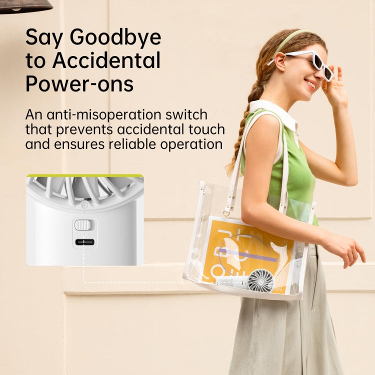 JisuLife Life4 Handheld Portable Small Rechargeable Fan, 3600mAh Gray, 3600mAh Black, 3600mAh Pink, 5000mAh Gray, 5000mAh Black, 5000mAh Pink