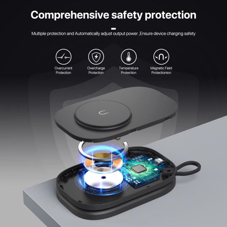 T5 3 In 1 Folding Magnetic Wireless Charger For Apple Watch / iPhone / AirPods