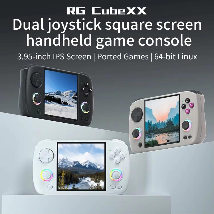 ANBERNIC RG CubeXX 3.95-Inch IPS Screen Handheld Game Console Supports WiFi Bluetooth, Linux 64-Bit, 32G+64G, 32G+128G, 32G+256G