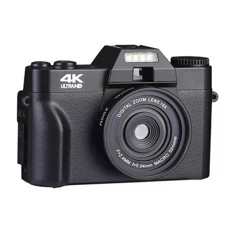 R10 4K HD 75MP Retro Mirrorless Camera 16x Zoom WiFi Digital Camera With 3-Inch Flip Screen, R10 64G Card & Lens Version
