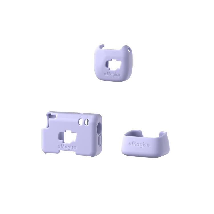 For DJI Mic Mini aMagisn MP01 Silicone Protective Case, 3 In 1 Black, 3 In 1 Gray, 3 In 1 Purple, 3 In 1 Blue, 4 In 1 Black, 4 In 1 Gray, 4 In 1 Blue